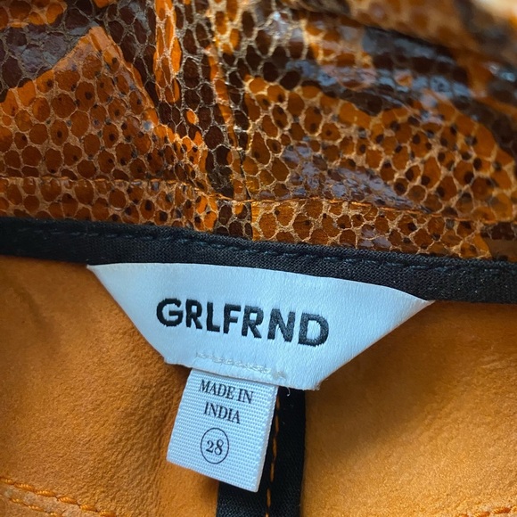 GRLFRND Snakeskin print Straight leather pants - Picture 4 of 14